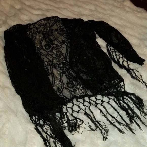 Sweaters - Black lace cover